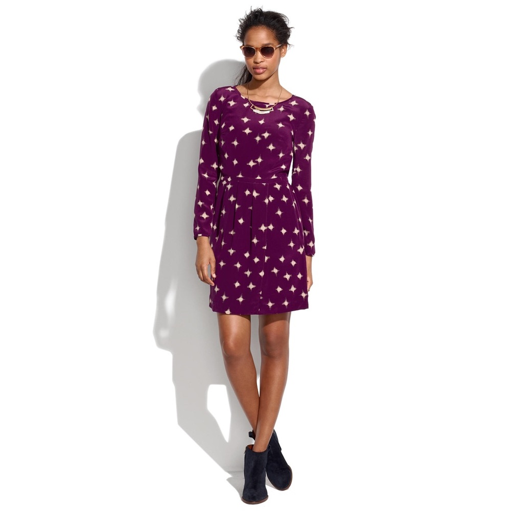 Purple long sleeve dress, Madewell